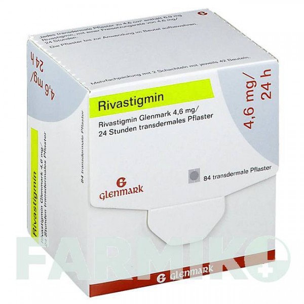 РИВАСТИГМІН (RIVASTIGMIN) 4,6 мг/24 год пластир 84 шт - Ривастигмін GLENMARK