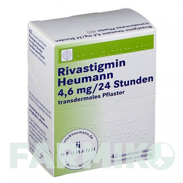РИВАСТИГМИН (RIVASTIGMIN) 4,6 мг/24 ч пластырь 42 шт - Ривастигмин HEUMANN PHARMA