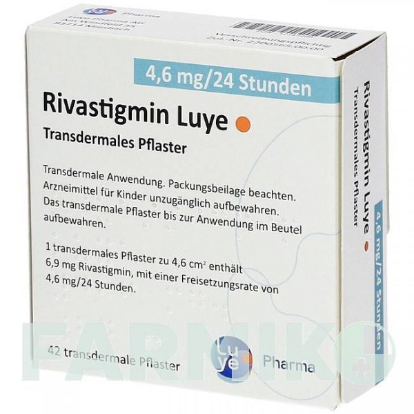 РИВАСТИГМИН (RIVASTIGMIN) 4,6 мг/24 ч пластырь 42 шт - Ривастигмин LUYE PHARMA
