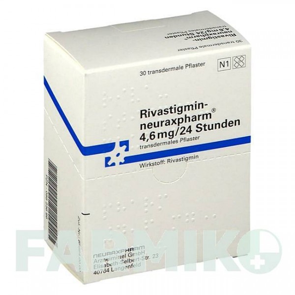 РИВАСТИГМІН (RIVASTIGMIN) 4,6 мг/24 год пластир 30 шт - Ривастигмін NEURAXPHARM
