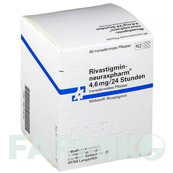 РИВАСТИГМІН (RIVASTIGMIN) 4,6 мг/24 год пластир 60 шт - Ривастигмін NEURAXPHARM