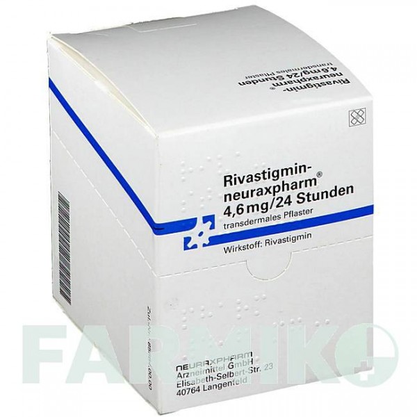РИВАСТИГМІН (RIVASTIGMIN) 4,6 мг/24 год пластир 84 шт - Ривастигмін NEURAXPHARM