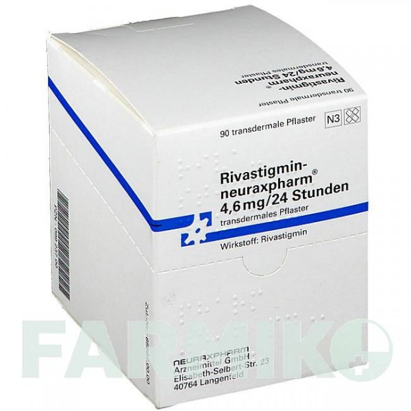РИВАСТИГМІН (RIVASTIGMIN) 4,6 мг/24 год пластир 90 шт - Ривастигмін NEURAXPHARM