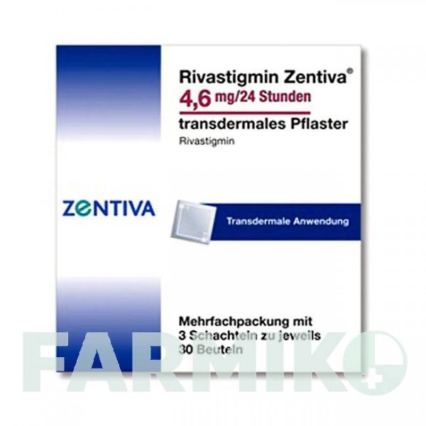 РИВАСТИГМИН (RIVASTIGMIN) 4,6 мг/24 ч пластырь 90 шт - Ривастигмин ZENTIVA