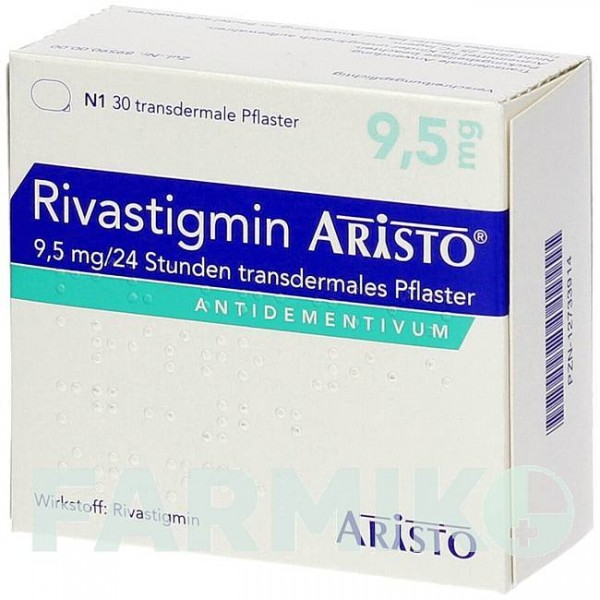 РИВАСТИГМІН (RIVASTIGMIN) 9,5 мг/24 год пластир 30 шт - Ривастигмін ARISTO PHARMA