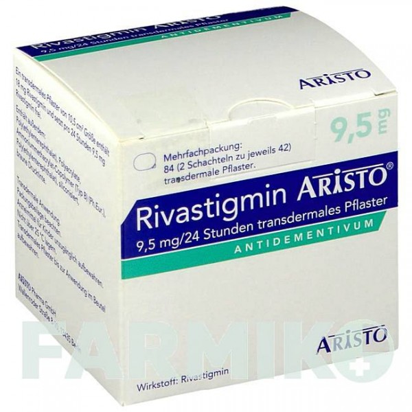 РИВАСТИГМИН (RIVASTIGMIN) 9,5 мг/24 ч пластырь 84 шт - Ривастигмин ARISTO PHARMA