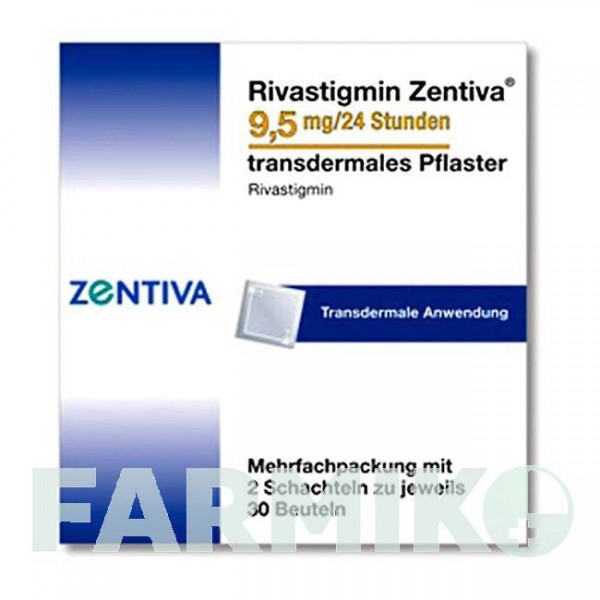 РИВАСТИГМИН (RIVASTIGMIN) 9,5 мг/24 ч пластырь 60 шт - Ривастигмин ZENTIVA
