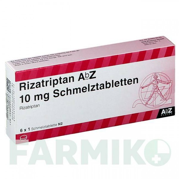 РИЗАТРИПТАН (RIZATRIPTAN) 10 мг таблетки 6 шт - Ризатриптан ABZ PHARMA