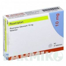 РИЗАТРИПТАН (RIZATRIPTAN) 10 мг таблетки 3 шт - Ризатриптан GLENMARK