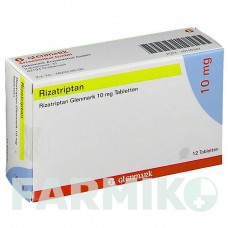 РИЗАТРИПТАН (RIZATRIPTAN) 10 мг таблетки 12 шт - Ризатриптан GLENMARK