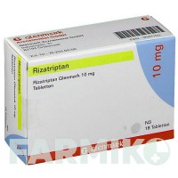 РИЗАТРИПТАН (RIZATRIPTAN) 10 мг таблетки 18 шт - Ризатриптан GLENMARK