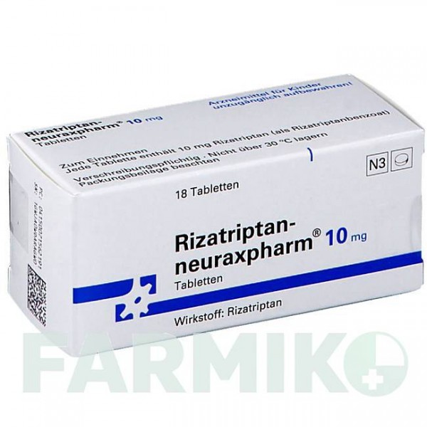 РИЗАТРИПТАН (RIZATRIPTAN) 10 мг таблетки 18 шт - Ризатриптан NEURAXPHARM