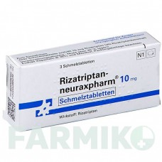 РИЗАТРИПТАН (RIZATRIPTAN) 10 мг таблетки 3 шт - Ризатриптан NEURAXPHARM