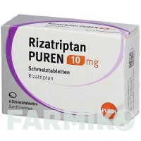РИЗАТРИПТАН (RIZATRIPTAN) 10 мг таблетки 6 шт - Ризатриптан PUREN PHARMA