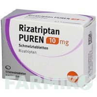 РИЗАТРИПТАН (RIZATRIPTAN) 10 мг таблетки 12 шт - Ризатриптан PUREN PHARMA