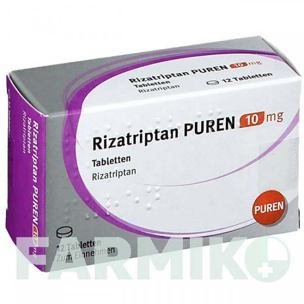 РИЗАТРИПТАН (RIZATRIPTAN) 10 мг таблетки 12 шт - Ризатриптан PUREN PHARMA