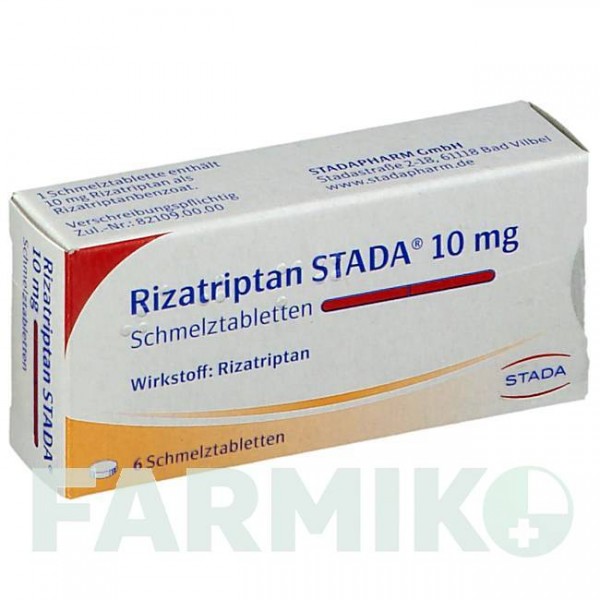 РИЗАТРИПТАН (RIZATRIPTAN) 10 мг таблетки 6 шт - Ризатриптан STADAPHARM