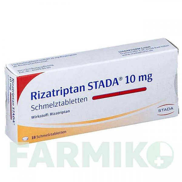 РИЗАТРИПТАН (RIZATRIPTAN) 10 мг таблетки 18 шт - Ризатриптан STADAPHARM