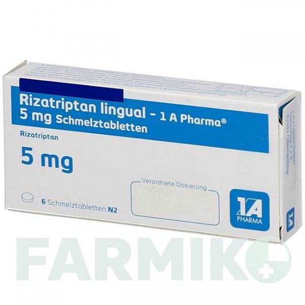 РИЗАТРИПТАН (RIZATRIPTAN) 5 мг таблетки 6 шт - Ризатриптан 1 A PHARMA