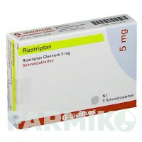 РИЗАТРИПТАН (RIZATRIPTAN) 5 мг таблетки 3 шт - Ризатриптан GLENMARK
