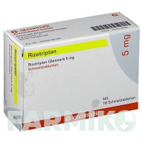 РИЗАТРИПТАН (RIZATRIPTAN) 5 мг таблетки 18 шт - Ризатриптан GLENMARK