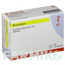 РИЗАТРИПТАН (RIZATRIPTAN) 5 мг таблетки 18 шт - Ризатриптан GLENMARK