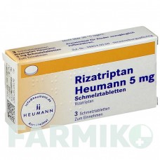 РИЗАТРИПТАН (RIZATRIPTAN) 5 мг таблетки 3 шт - Ризатриптан HEUMANN PHARMA