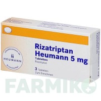 РИЗАТРИПТАН (RIZATRIPTAN) 5 мг таблетки 3 шт - Ризатриптан HEUMANN PHARMA