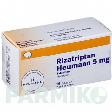 РИЗАТРИПТАН (RIZATRIPTAN) 5 мг таблетки 18 шт - Ризатриптан HEUMANN PHARMA