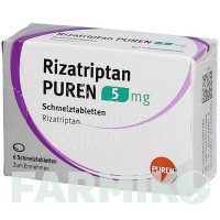 РИЗАТРИПТАН (RIZATRIPTAN) 5 мг таблетки 6 шт - Ризатриптан PUREN PHARMA