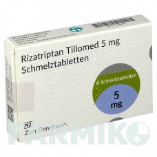 РИЗАТРИПТАН (RIZATRIPTAN) 5 мг таблетки 18 шт - Ризатриптан TILLOMED