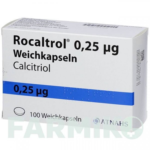 РОКАЛЬТРОЛ (ROCALTROL) 0,25 мкг капсули 100 шт - Кальцитріол ABACUS MEDICINE