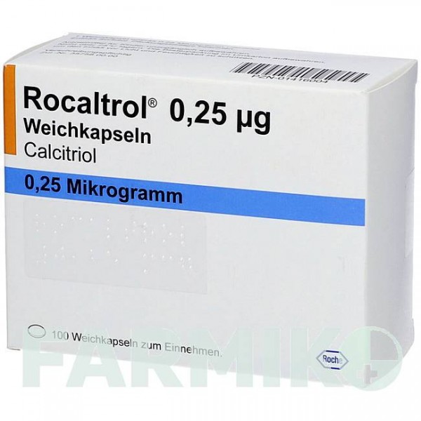 РОКАЛЬТРОЛ (ROCALTROL) 0,25 мкг капсули 100 шт - Кальцитріол ACA MULLER-ADAG PHARMA