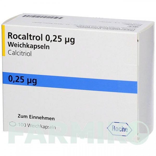 РОКАЛЬТРОЛ (ROCALTROL) 0,25 мкг капсули 100 шт - Кальцитріол ALLOMEDIC