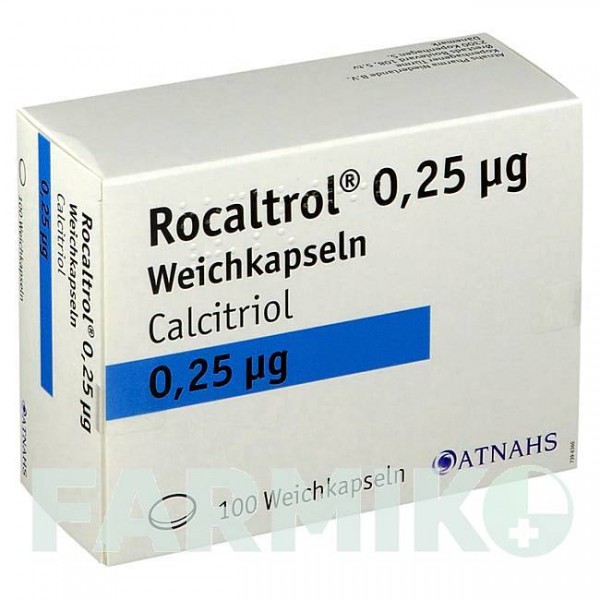 РОКАЛЬТРОЛ (ROCALTROL) 0,25 мкг капсулы 100 шт - Кальцитриол ATNAHS PHARMA