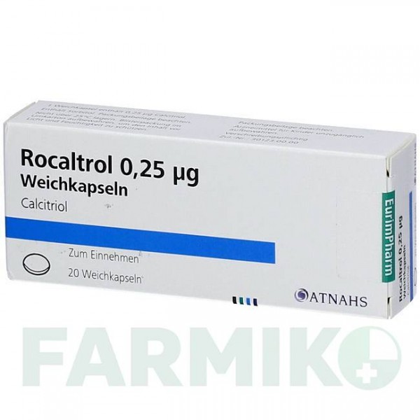 РОКАЛЬТРОЛ (ROCALTROL) 0,25 мкг капсули 100 шт - Кальцитріол EURIMPHARM