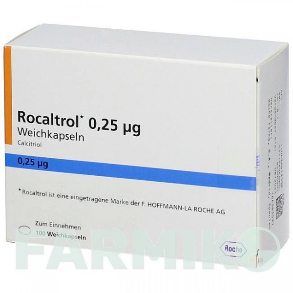 РОКАЛЬТРОЛ (ROCALTROL) 0,25 мкг капсули 100 шт - Кальцитріол KOHLPHARMA