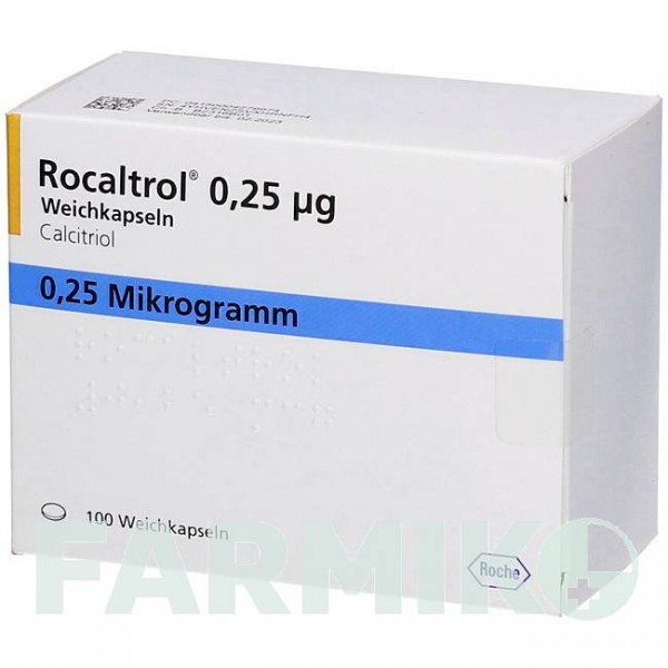 РОКАЛЬТРОЛ (ROCALTROL) 0,25 мкг капсули 100 шт - Кальцитріол ORIFARM