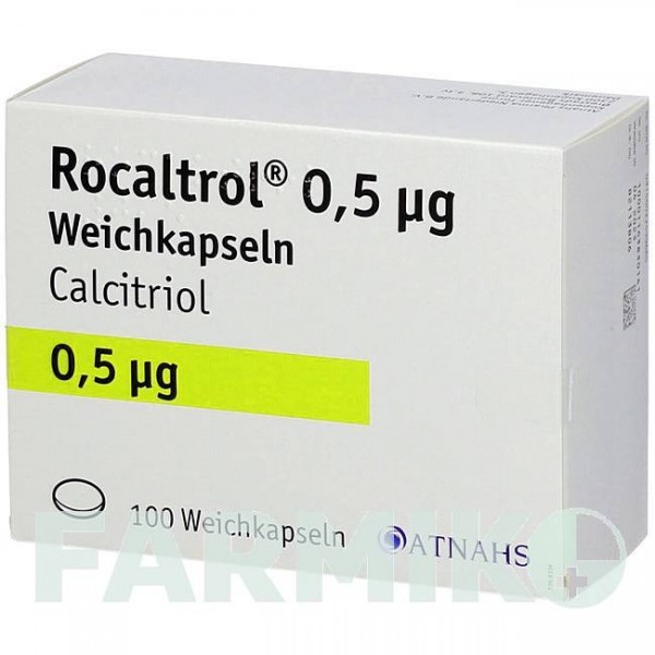 РОКАЛЬТРОЛ (ROCALTROL) 0,5 мкг капсулы 100 шт - Кальцитриол ATNAHS PHARMA