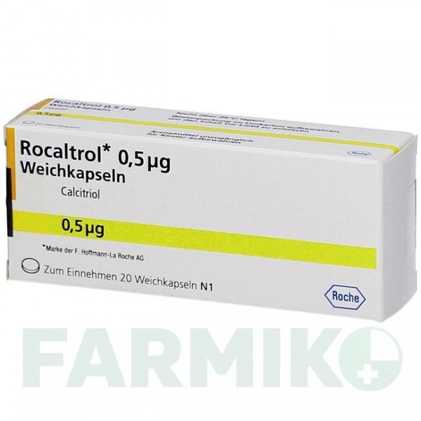 РОКАЛЬТРОЛ (ROCALTROL) 0,5 мкг капсули 20 шт - Кальцитріол EMRA-MED