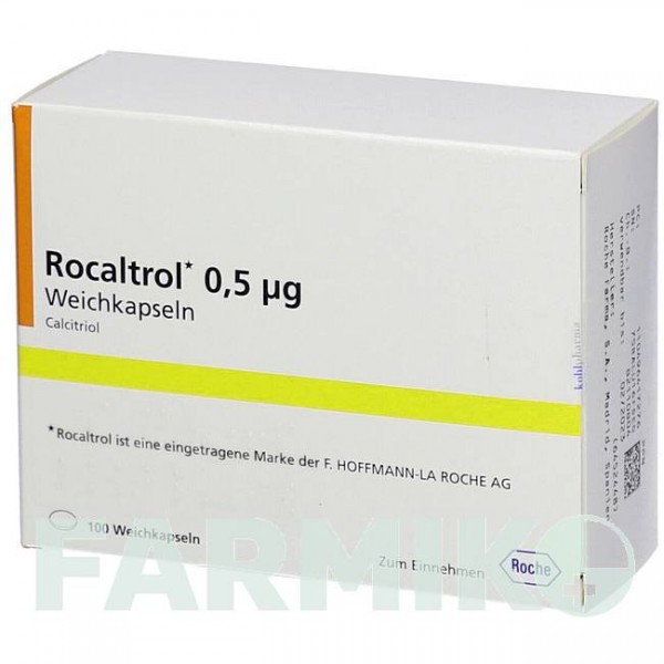 РОКАЛЬТРОЛ (ROCALTROL) 0,5 мкг капсулы 100 шт - Кальцитриол KOHLPHARMA