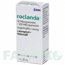 РОКЛАНДА (ROCLANDA) 50 мкг/мл + 200 мкг/мл капли 1x2,5 мл - Активные вещества SANTEN