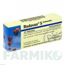 РОДАВАН (RODAVAN) таблетки 20 шт - Дименгидринат GRUNWALDER