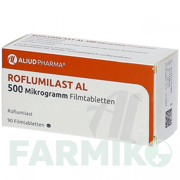 РОФЛУМИЛАСТ (ROFLUMILAST) 500 мкг таблетки 90 шт - Рофлумиласт ALIUD PHARMA