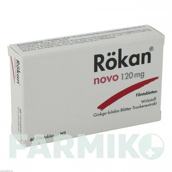 РОКАН (RoKAN) 120 мг таблетки 60 шт - Экстракт листьев гинкго билоба DR.WILLMAR SCHWABE