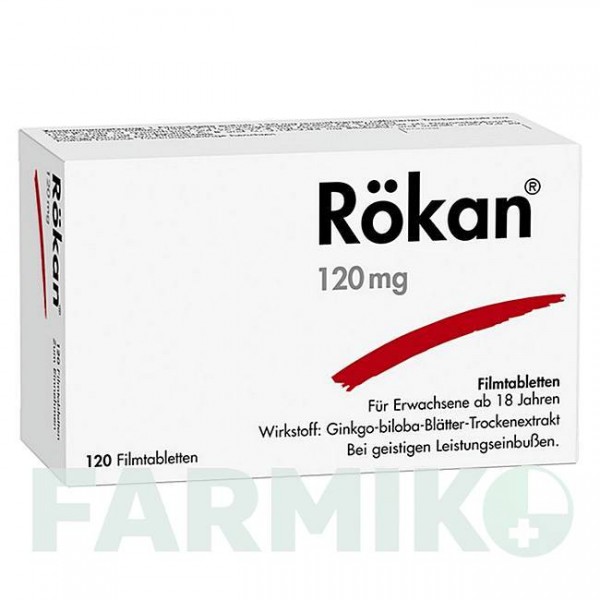 РОКАН (RoKAN) 120 мг таблетки 120 шт - Экстракт листьев гинкго билоба DR.WILLMAR SCHWABE
