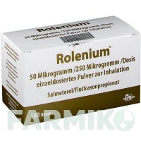 РОЛЕНІУМ (ROLENIUM) 50 мкг/250 мкг/доза 60 доз порошок 3x60 шт - Сальметерол, Флутиказон ELPEN PHARMACEUTICAL