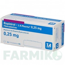 РОПИНИРОЛ (ROPINIROL) 0,25 мг таблетки 21 шт - Ропинирол 1 A PHARMA