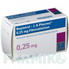 РОПИНИРОЛ (ROPINIROL) 0,25 мг таблетки 84 шт - Ропинирол 1 A PHARMA
