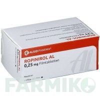 РОПІНІРОЛ (ROPINIROL) 0,25 мг таблетки 84 шт - Ропінірол ALIUD PHARMA